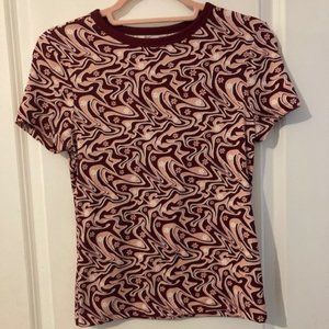 Pink No Boundaries Rib Knit T-shirt